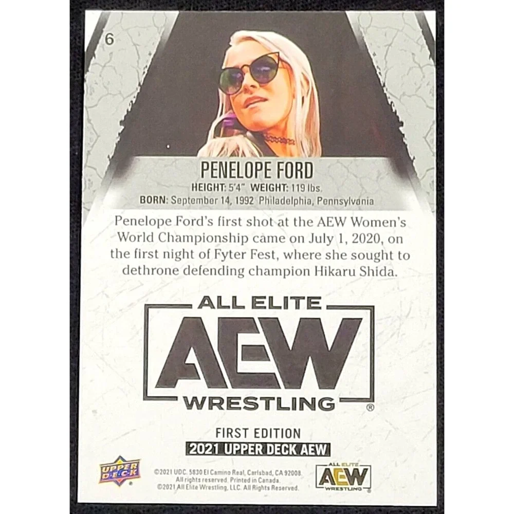 2021 UPPER DECK AEW‎ PENELOPE FORD RAINBOW FOIL